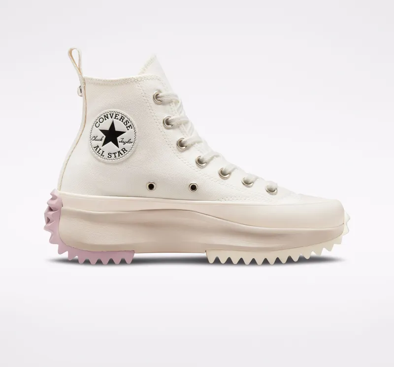 Converse Run Star Hike Platform Embroidered Crystals Vintage White/stone Mauve