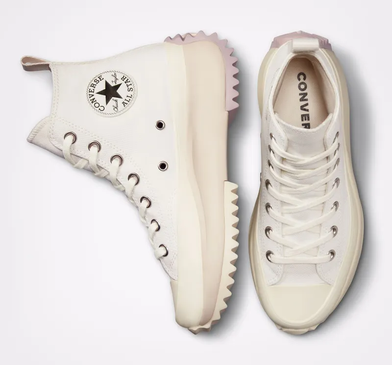 Converse Run Star Hike Platform Embroidered Crystals Vintage White/stone Mauve
