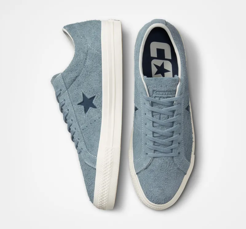 Converse One Star Pro Vintage Suede Tidepool Grey/navy/egret