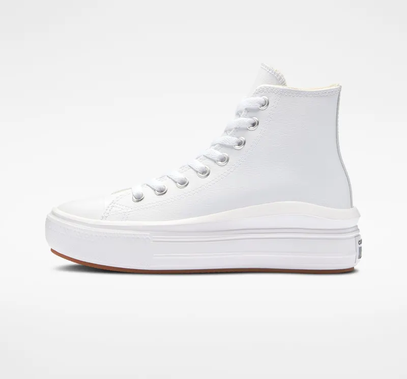 Converse Chuck Taylor All Star Move Platform Foundational Leather Wit/zwart/wit