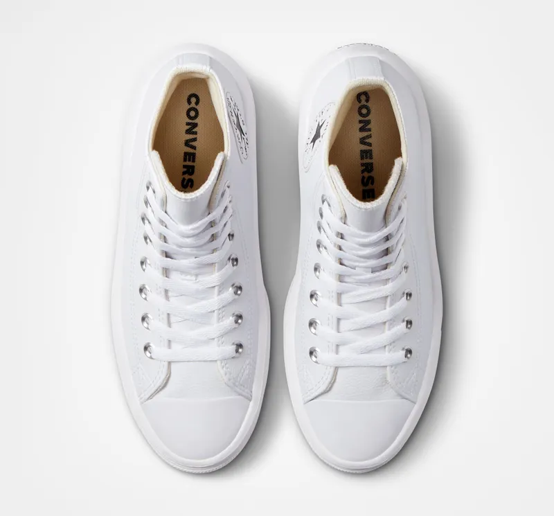 Converse Chuck Taylor All Star Move Platform Foundational Leather Wit/zwart/wit