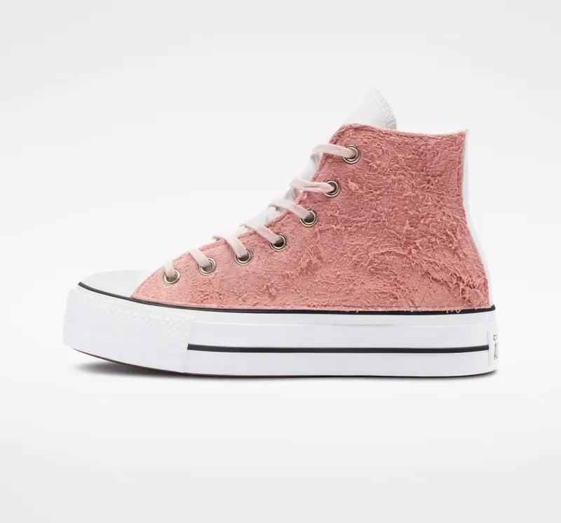 Converse Chuck Taylor All Star Lift Platform Scratched Suede Pink Scratched Suede