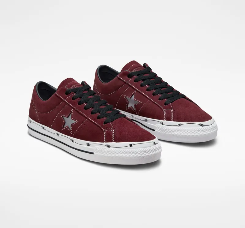 Converse CONS One Star Pro Razor Wire Deep Bordeaux/zwart/wit