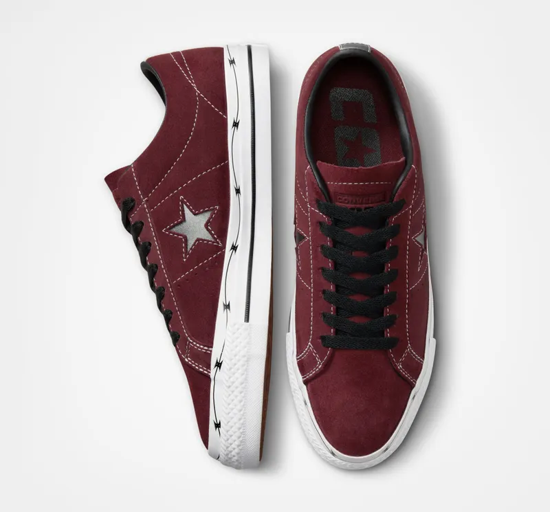 Converse CONS One Star Pro Razor Wire Deep Bordeaux/zwart/wit