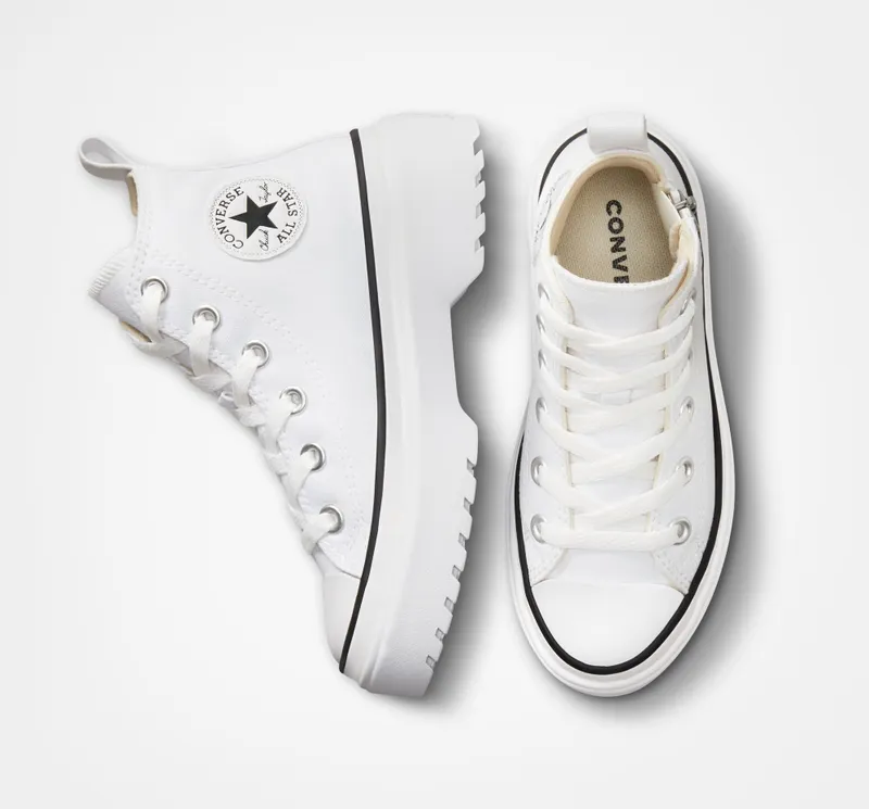 Converse Chuck Taylor All Star Lugged Lift Platform Canvas Wit/wit/zwart