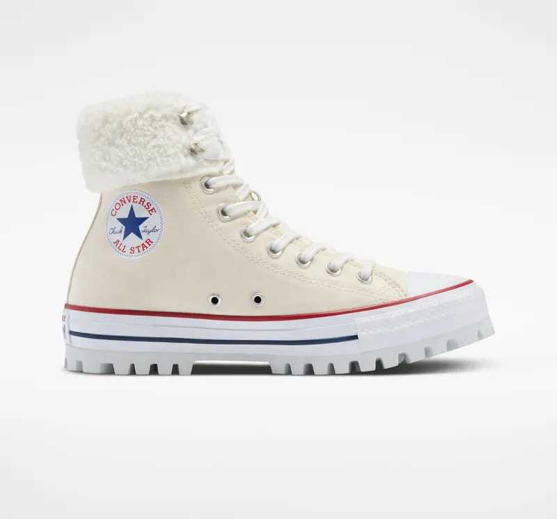 Converse Chuck Taylor All Star Trek Fur Collar Ivory Boot Trek