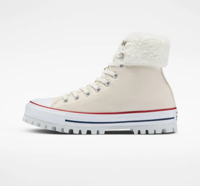 Converse Chuck Taylor All Star Trek Fur Collar Ivory Boot Trek