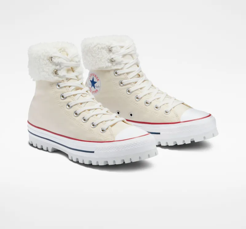 Converse Chuck Taylor All Star Trek Fur Collar Ivory Boot Trek
