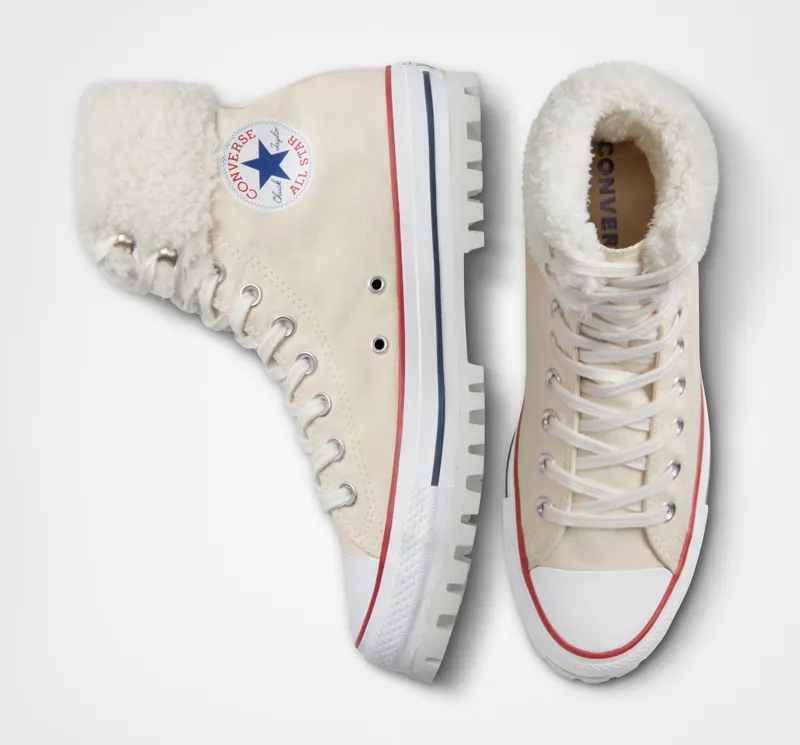 Converse Chuck Taylor All Star Trek Fur Collar Ivory Boot Trek