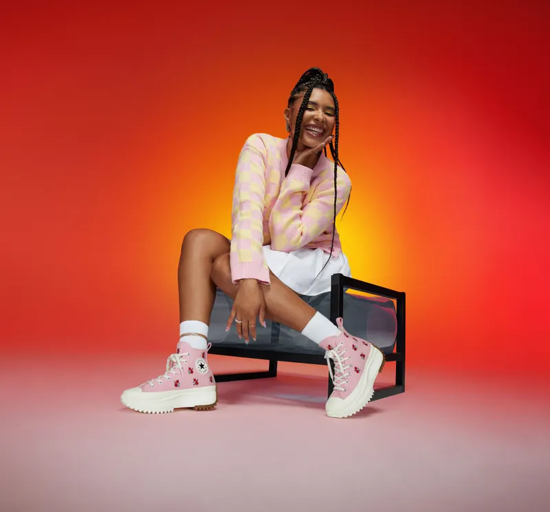 Converse Run Star Hike Hi Sunrise Pink / University Red (A05192C)