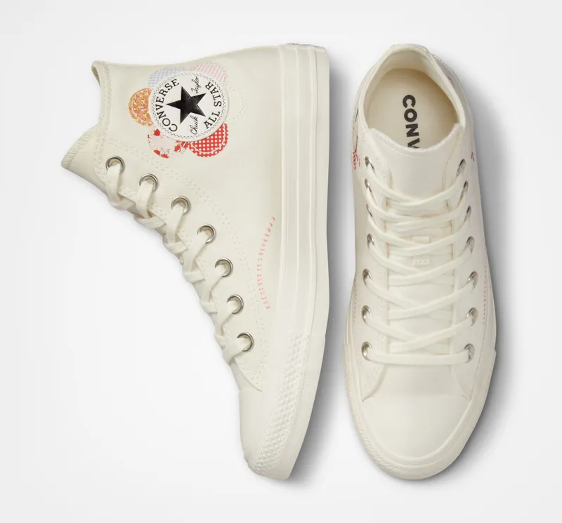Converse Chuck Taylor All Star Crafted Patchwork Egret/sunrise Pink/zwart