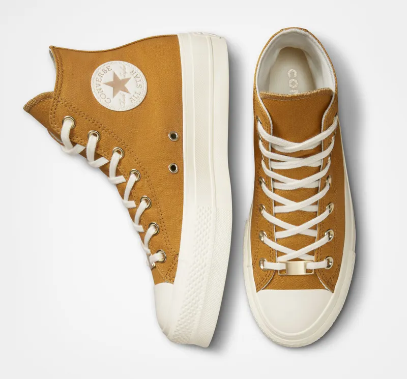 Converse Chuck Taylor All Star Lift Platform Tonal Gold Burnt Honey/light Gold/egret