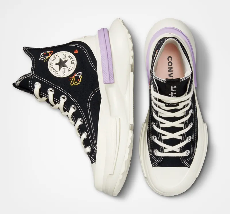 Converse Run Star Legacy CX Platform Butterfly Wings Zwart/egret/lilac Mist