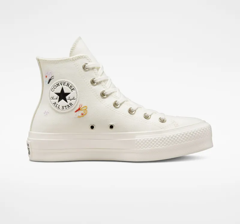 Converse Chuck Taylor All Star Lift Platform Butterfly Wings Egret/decade Pink
