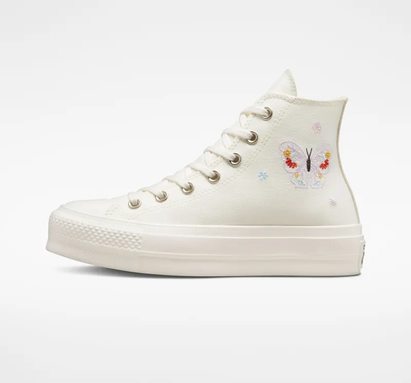 Converse Chuck Taylor All Star Lift Platform Butterfly Wings Egret/decade Pink