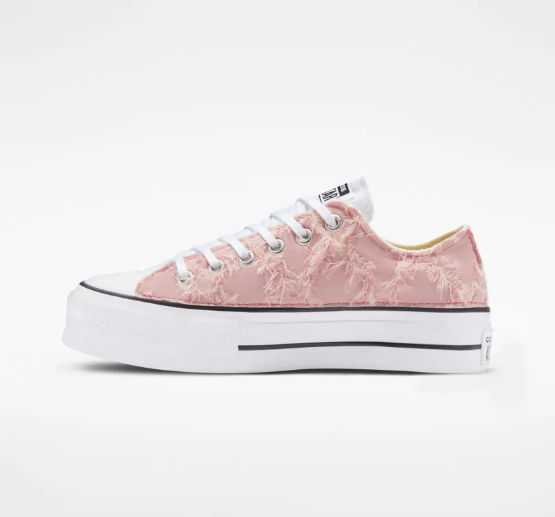 Converse Chuck Taylor All Star Lift Platform Frayed Cotton Pink Cotton Frayed (A07158C)