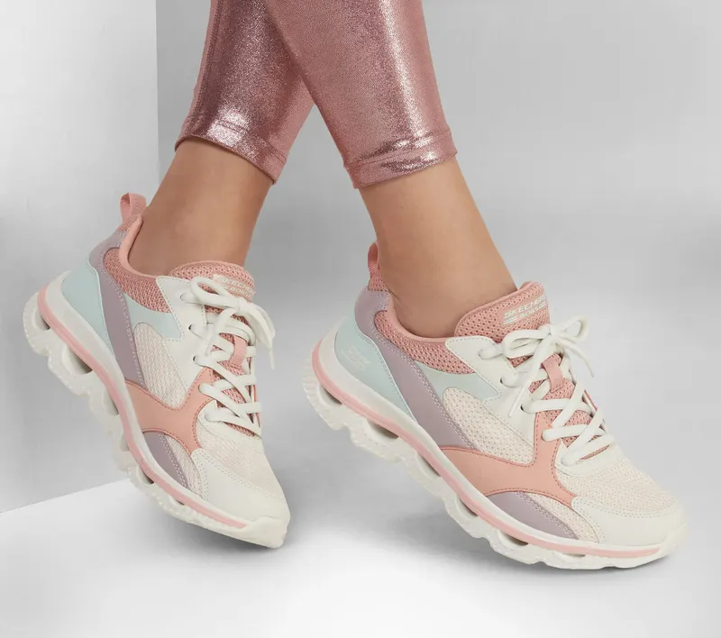 Skechers BOBS Sport Arc Waves – Glide & Fly – Roze / Multi (117169-PKMT)