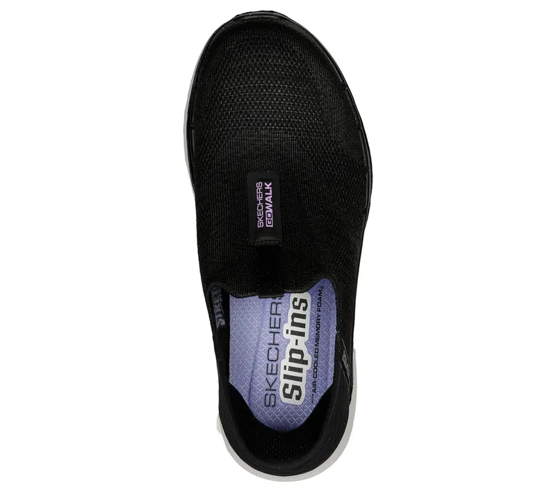 Skechers Skechers Slip-ins: GO WALK 6 – Fabulous View – Zwart / Lavendel (124569-BKLV)