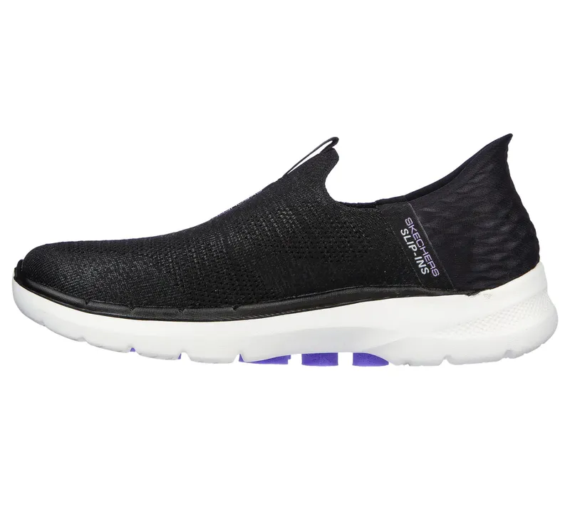 Skechers Skechers Slip-ins: GO WALK 6 – Fabulous View – Zwart / Lavendel (124569-BKLV)
