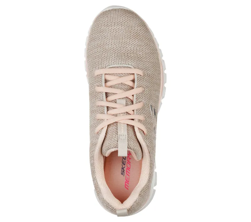 Skechers Graceful – Twisted Fortune – Natuurlijk / Koraal (12614-NTCL)