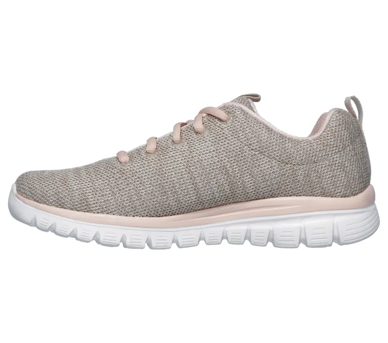 Skechers Graceful – Twisted Fortune – Natuurlijk / Koraal (12614-NTCL)
