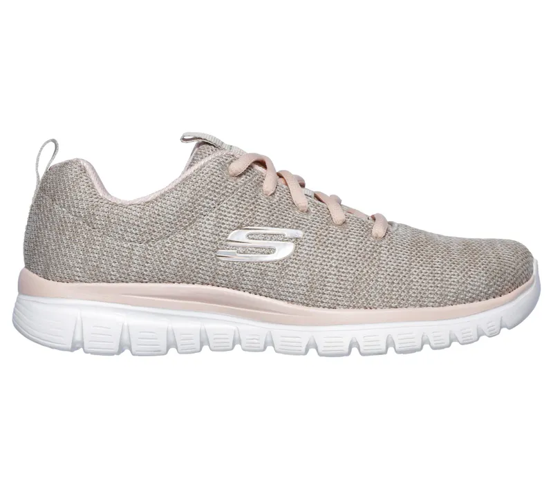 Skechers Graceful – Twisted Fortune – Natuurlijk / Koraal (12614-NTCL)