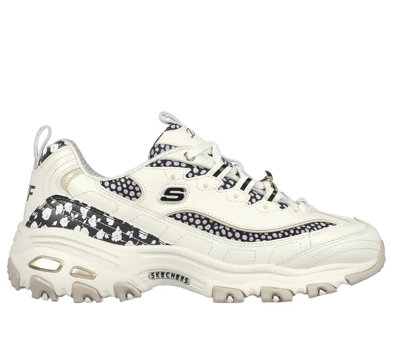 Skechers DVF: D’Lites – Floral Breeze – Natuurlijk / Zwart (149678-NTBK)