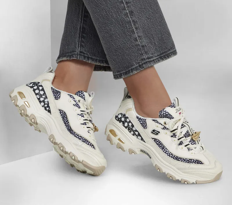 Skechers DVF: D’Lites – Floral Breeze – Natuurlijk / Zwart (149678-NTBK)