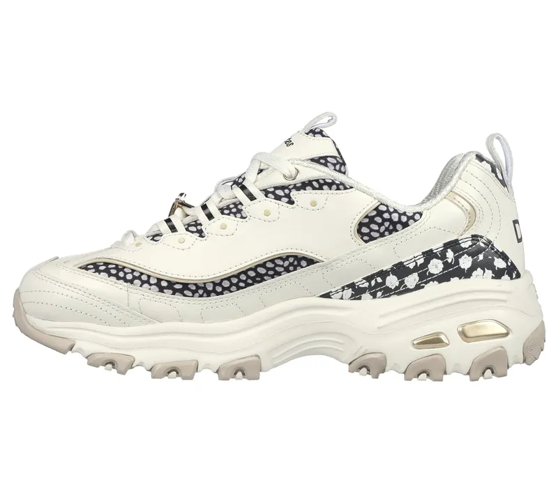 Skechers DVF: D’Lites – Floral Breeze – Natuurlijk / Zwart (149678-NTBK)