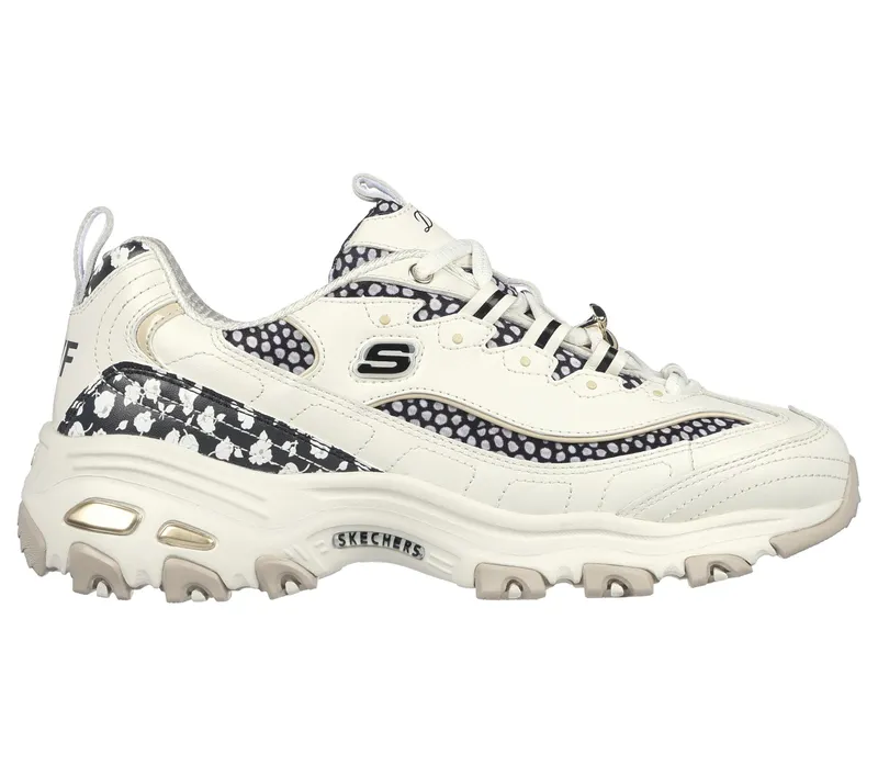 Skechers DVF: D’Lites – Floral Breeze – Natuurlijk / Zwart (149678-NTBK)