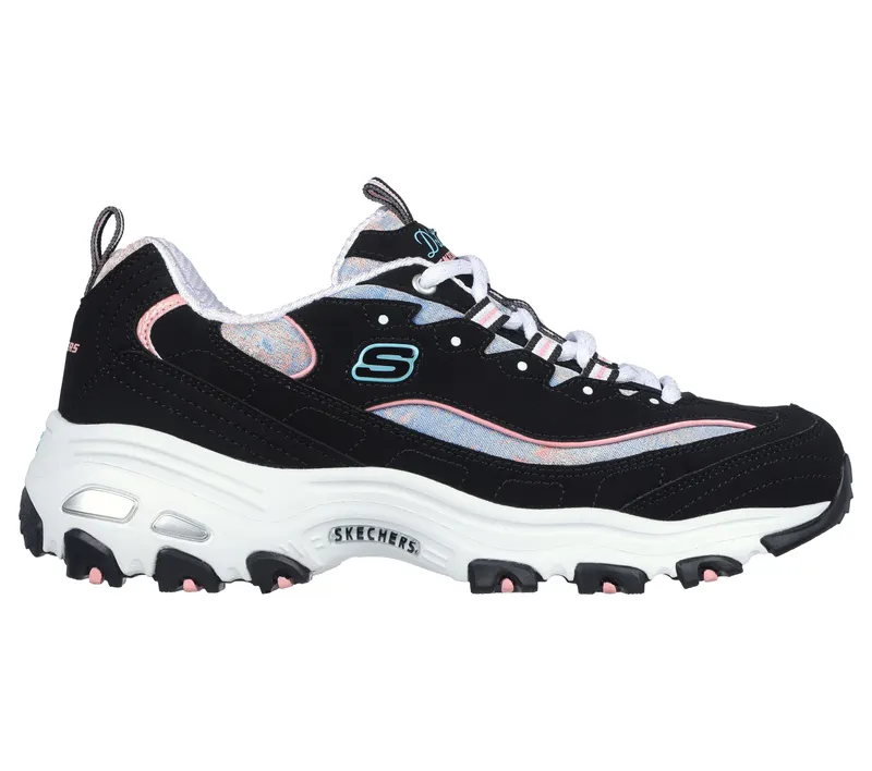 Skechers D’Lites – Splendid Journey – Zwart / Multi (149793-BKMT)