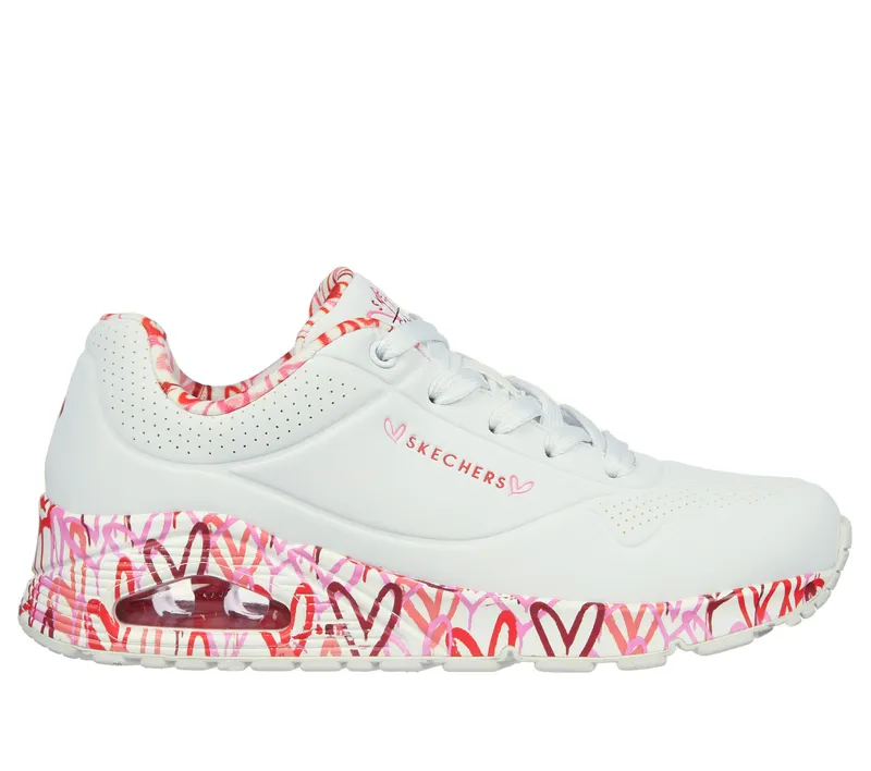 Skechers Skechers x JGoldcrown: Uno – Loving Love – Wit / Rood / Roze (155506-WRPK)