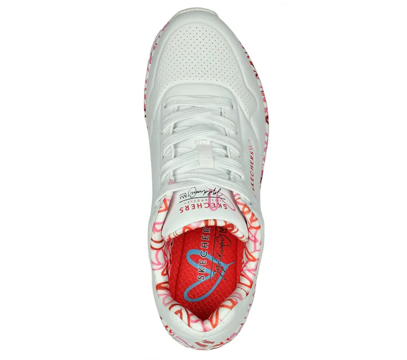Skechers Skechers x JGoldcrown: Uno – Loving Love – Wit / Rood / Roze (155506-WRPK)