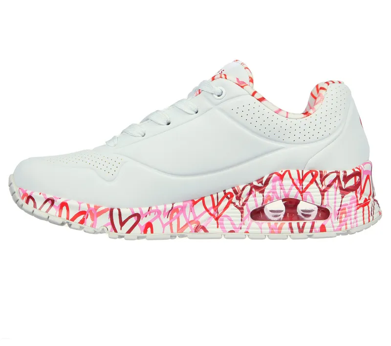 Skechers Skechers x JGoldcrown: Uno – Loving Love – Wit / Rood / Roze (155506-WRPK)