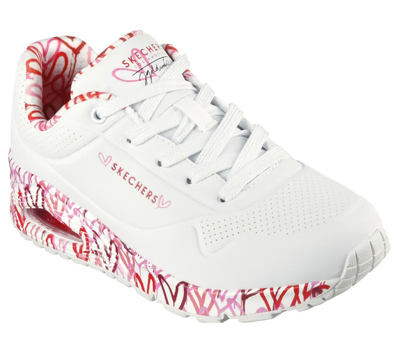 Skechers Skechers x JGoldcrown: Uno – Loving Love – Wit / Rood / Roze (155506-WRPK)