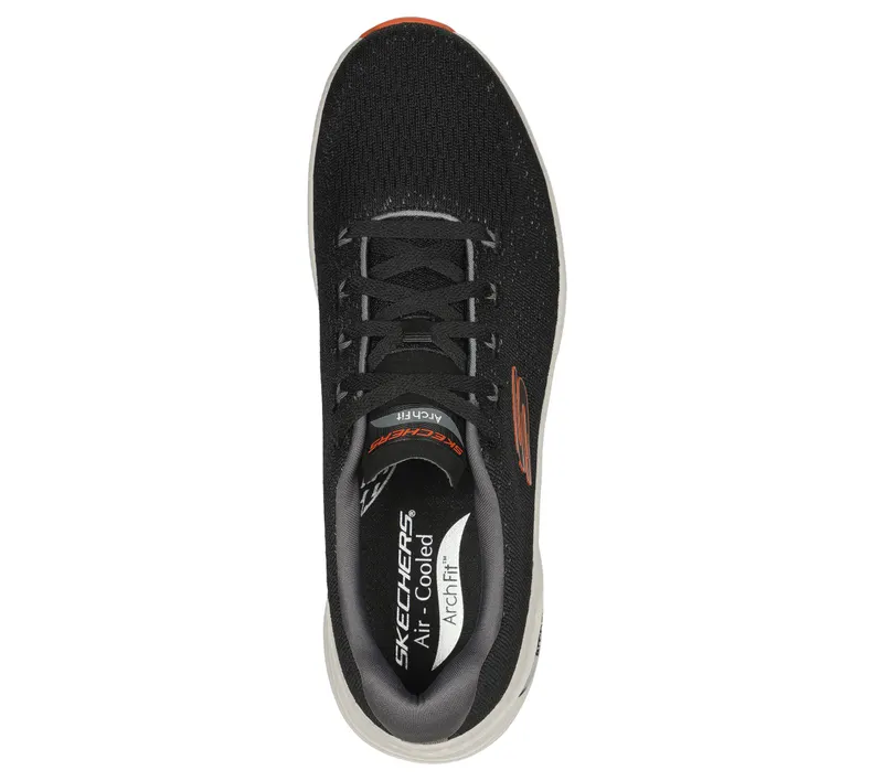 Skechers Arch Fit – Takar – Zwart / Oranje (232601-BKOR)