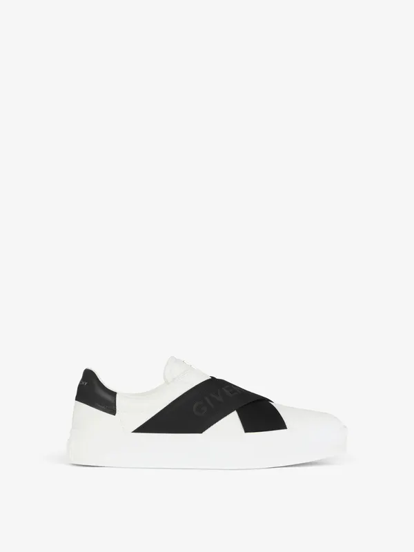 Givenchy City Sport sneakers in leather with double webbing strap (BE003SE1V8-116)
