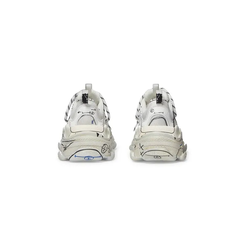 Balenciaga Triple S Sketch Sneaker White (524039W3SRB9014)