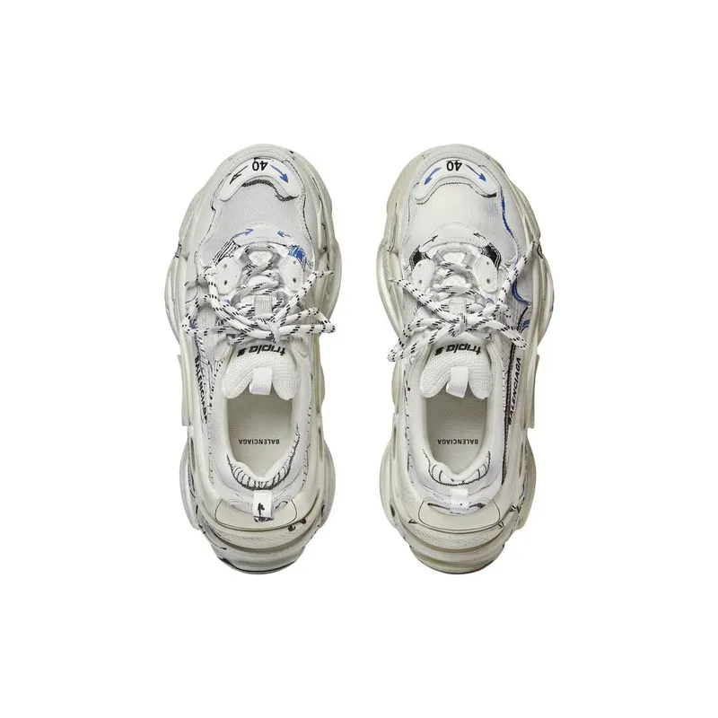 Balenciaga Triple S Sketch Sneaker White (524039W3SRB9014)
