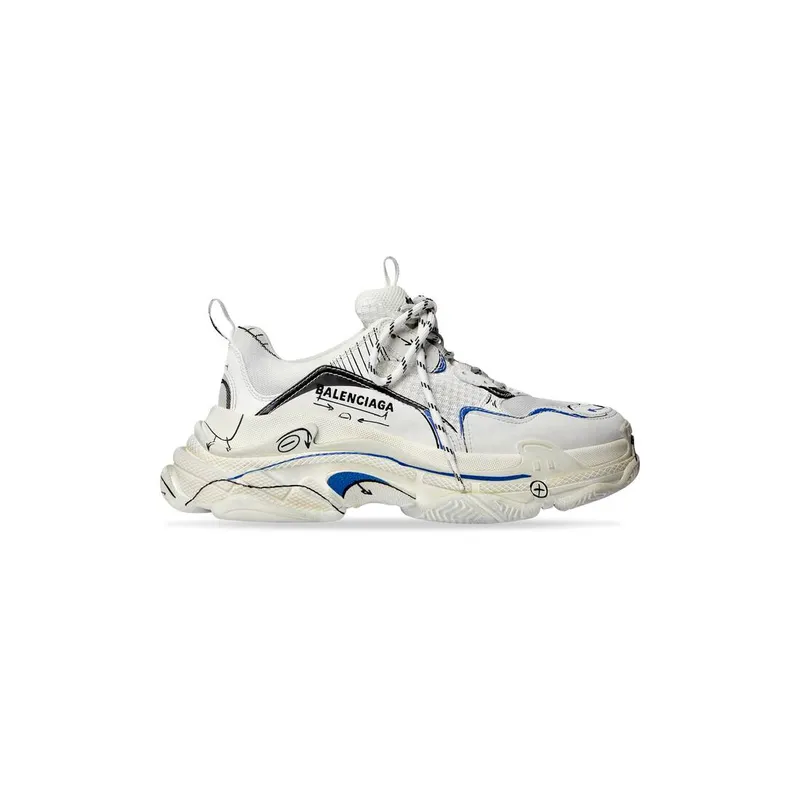 Balenciaga Triple S Sketch Sneaker White (524039W3SRB9014)