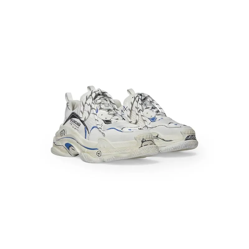 Balenciaga Triple S Sketch Sneaker White (524039W3SRB9014)