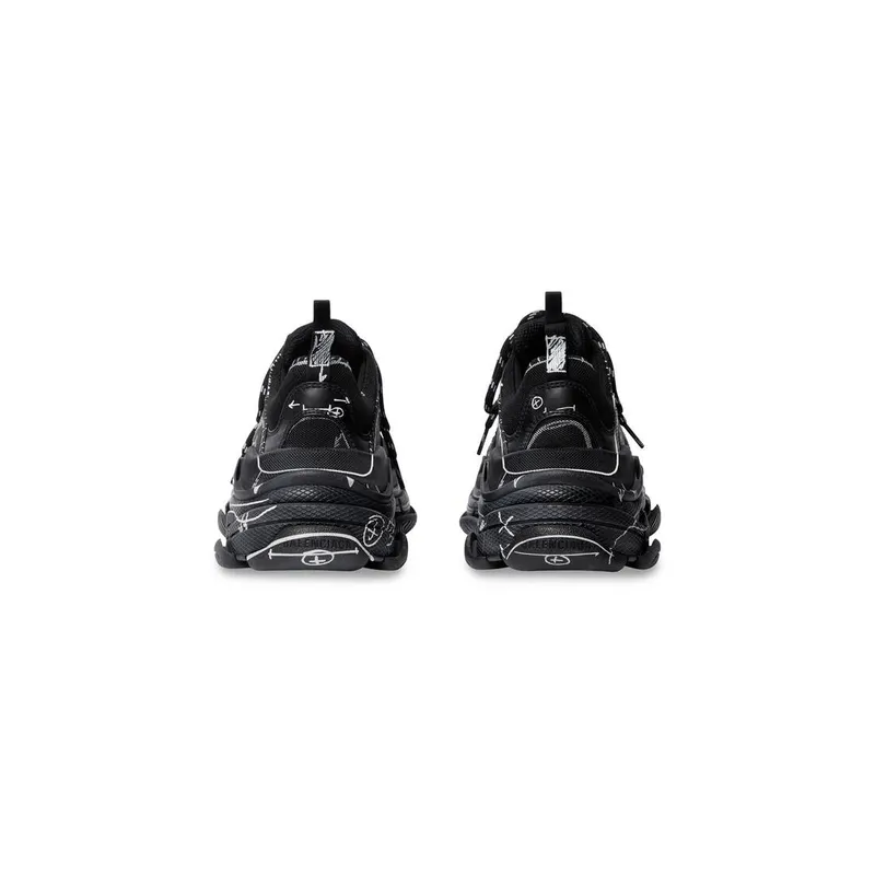 Balenciaga Triple S Sketch Trainers Black (536737W3SRB1090)
