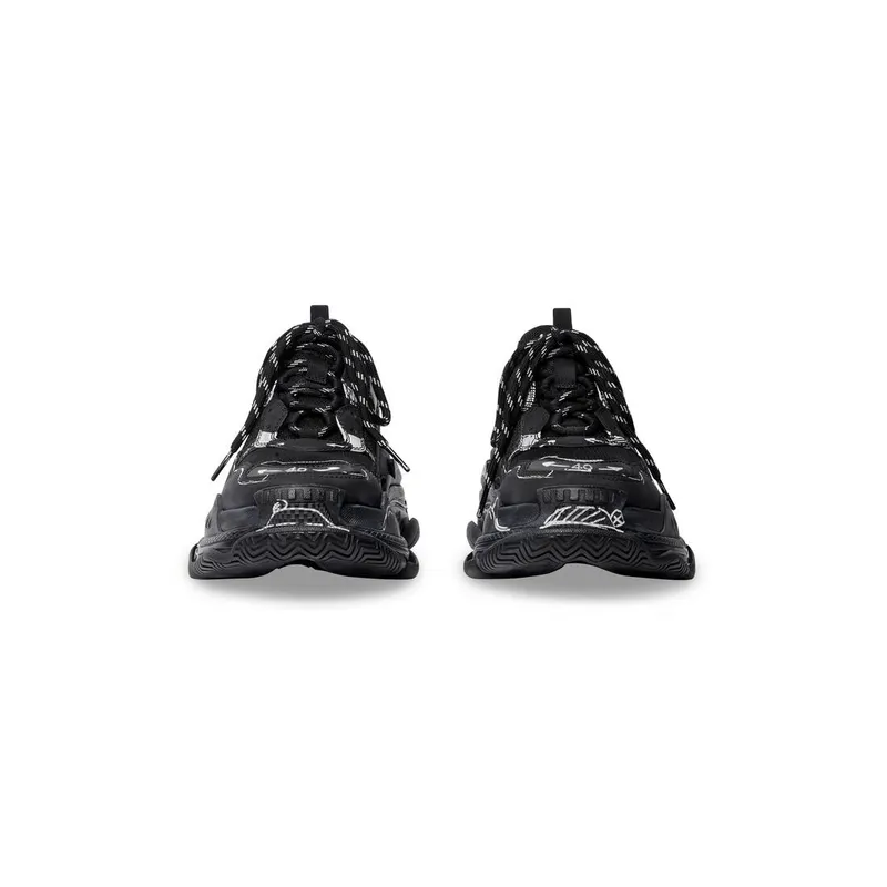 Balenciaga Triple S Sketch Trainers Black (536737W3SRB1090)