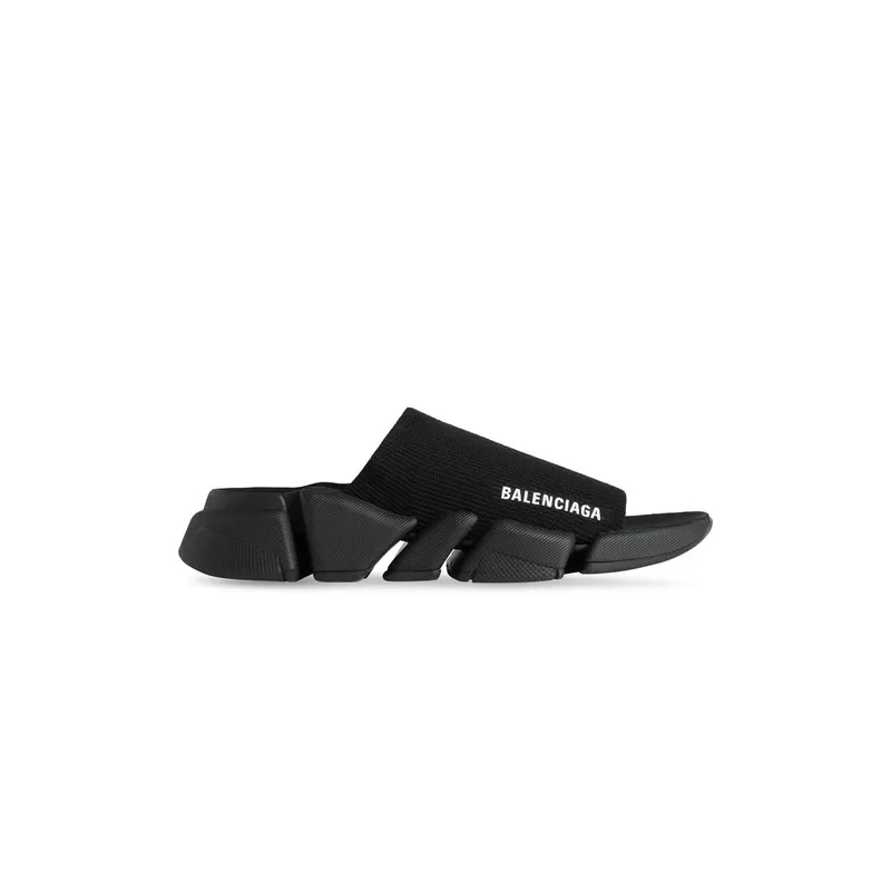 Balenciaga Speed 2.0 Recycled Knit Slide Sandal Black (711452W2DB11000)