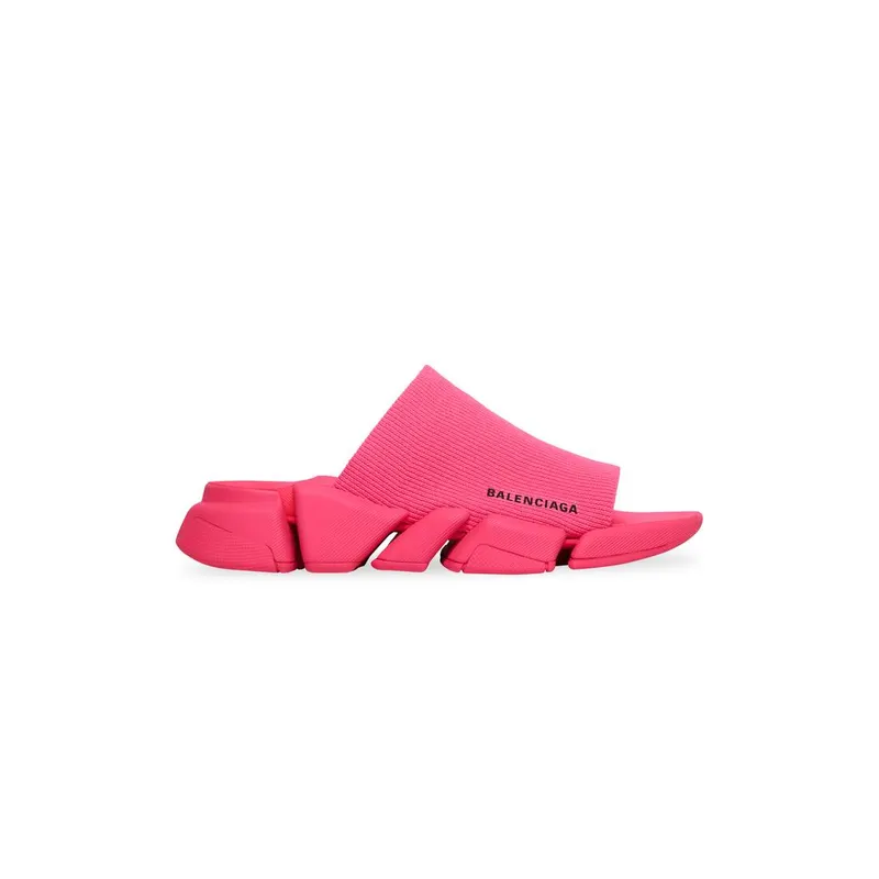 Balenciaga Speed 2.0 Recycled Knit Slide Sandal Fluo Pink (711452W2DBH5051)