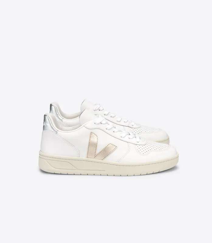 Veja V-10 LEATHER WHITE PLATINE SILVER (VX0202605)