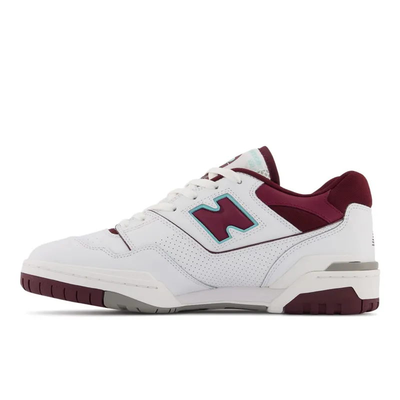 New Balance 550 White / NB Burgundy (BB550V1-37737)