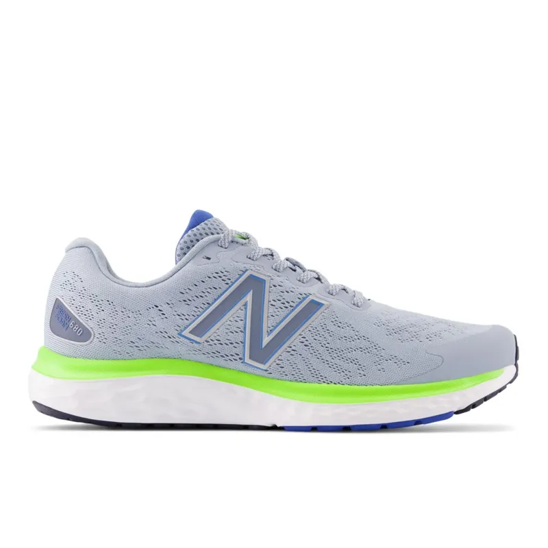 New Balance Fresh Foam 680v7 Light Arctic Grey / Silver Metallic / Pixel Green (M680V7-40734)