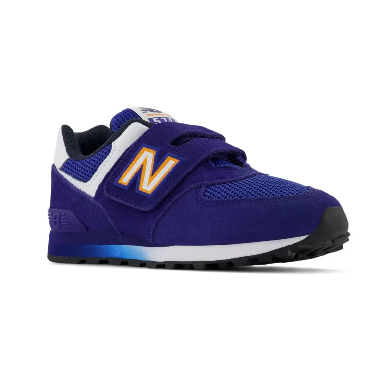 New Balance 574 Hook & Loop Blue / Marigold (PV574V1-37194)