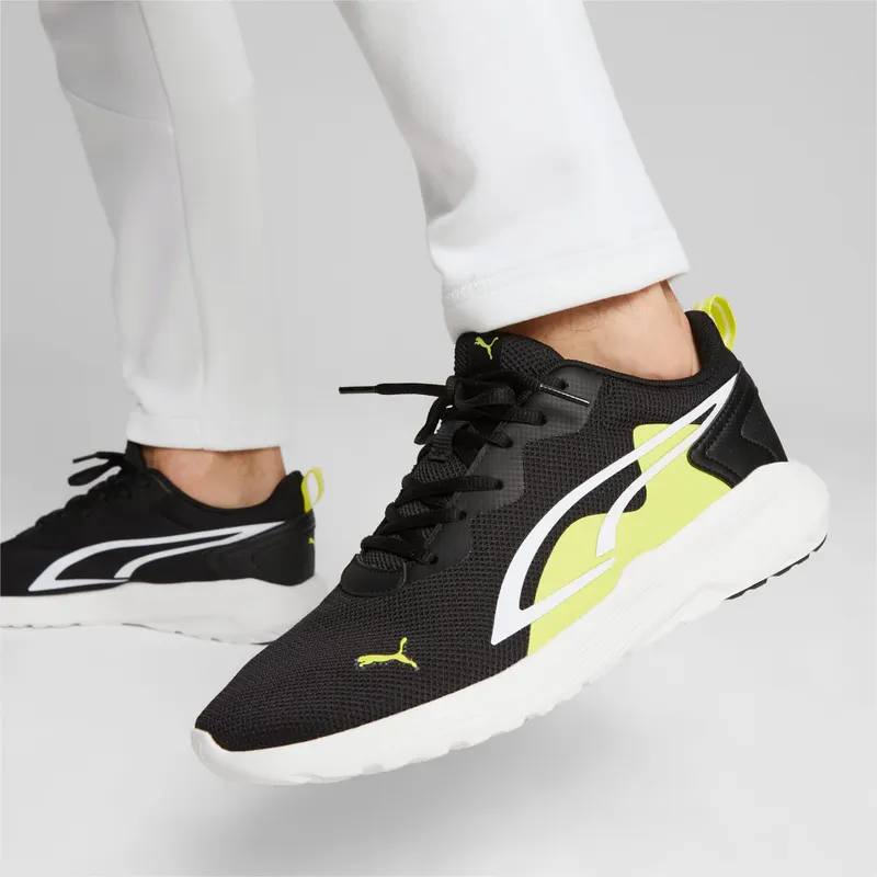 Puma All Day Active Wit/Zwart/Geel (386269-21)